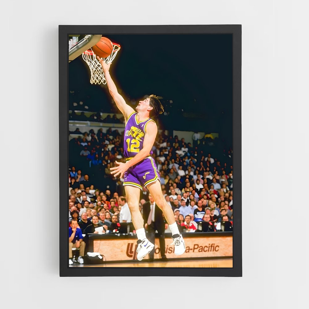 Poster John stockton arènes – affiche Basketball (vue 2)
